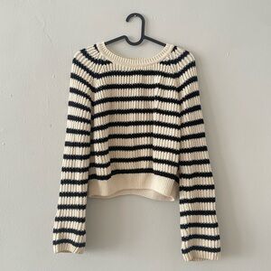 Basic stripe knitted sweater